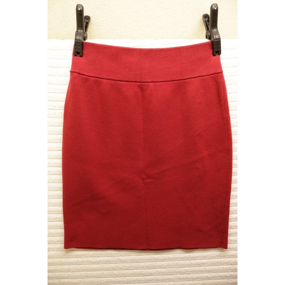 Express Red Pencil Skirt Size Large Loungewear Going out Casual Y2K Beautiful - Picture 3 of 5